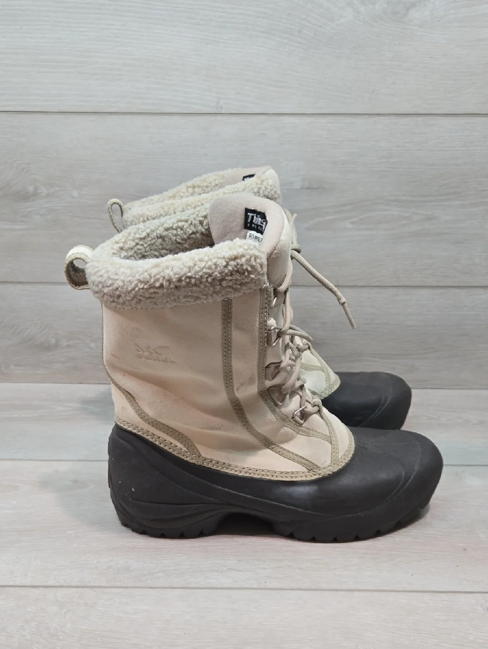 Sorel Women's Thinsulated Insulated Boots Leather Duck Rubber Shoes Sz 10